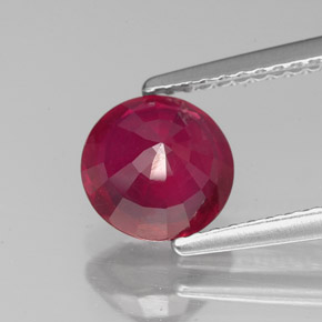 Rubi vermelho natural 1,82ct, corte redondo, VS-SI