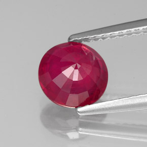 Rubi vermelho natural 1,89ct, corte redondo, VS-SI
