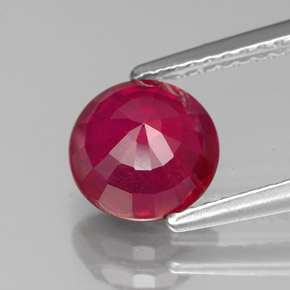 Rubi vermelho natural 1,85ct, corte redondo, VS-SI