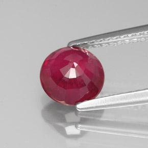 Rubi vermelho natural 1,65ct, corte redondo, VS-SI
