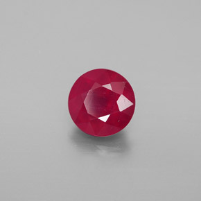 Rubi vermelho natural 1,94ct, corte redondo, VS-SI