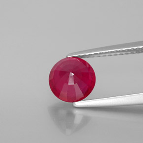 Rubi vermelho natural 1,94ct, corte redondo, VS-SI