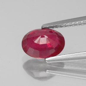 Rubi vermelho natural 1,87ct, corte oval, VS-SI