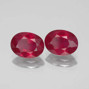 Pedras preciosas de rubi vermelho natural de  ct, corte oval, VS-SI