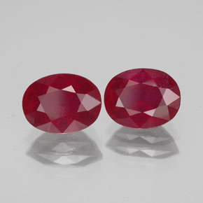 Pedras preciosas de rubi vermelho natural de  ct, corte oval, VS-SI