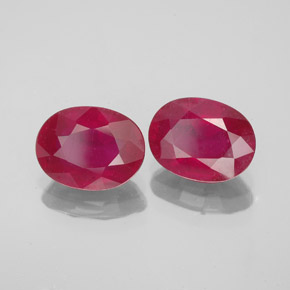 Pedras preciosas de rubi vermelho natural de  ct, corte oval, VS-SI