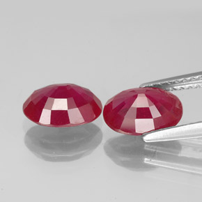 Pedras preciosas de rubi vermelho natural de  ct, corte oval, VS-SI
