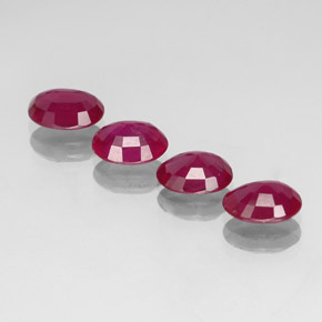 Pedras preciosas de rubi vermelho natural de  ct, corte oval, VS-SI