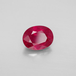 Rubi vermelho natural 2,88ct, corte oval, VS-SI