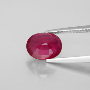 Rubi vermelho natural 2,88ct, corte oval, VS-SI