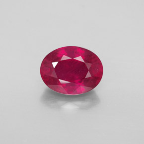 Rubi vermelho natural 2,86ct, corte oval, VS-SI
