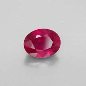 Rubi vermelho natural 2,86ct, corte oval, VS-SI