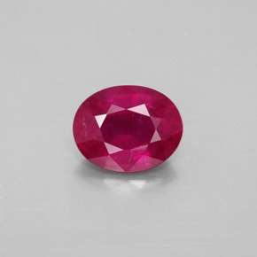 Rubi vermelho natural 2,28ct, corte oval, VS-SI