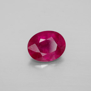 Rubi vermelho natural 2,28ct, corte oval, VS-SI