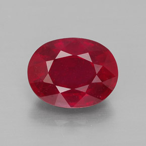 Rubi vermelho natural 2,74ct, corte oval, VS-SI