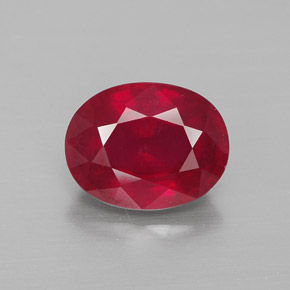 Rubi vermelho natural 2,81ct, corte oval, VS-SI
