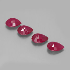 Pedras preciosas de rubi vermelho natural de  ct, formato de pêra, VS-SI