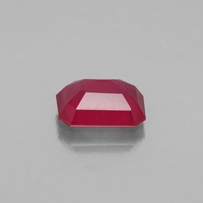 Rubi vermelho natural 1,72ct, corte esmeralda, VS-SI
