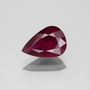 Rubi vermelho natural 2,09ct, formato de pêra, VS-SI