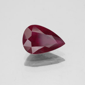 Rubi vermelho natural 2,09ct, formato de pêra, VS-SI