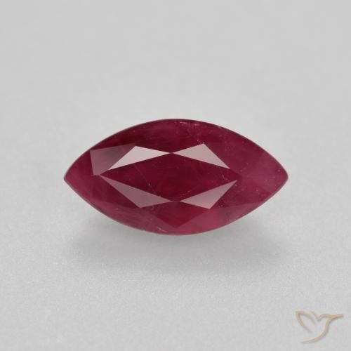 0.98ct Natural Vermelho escuro Rubi, Marquesa, VS-SI
