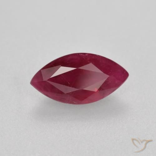 Rubi Vermelho escuro Natural 0.98ct, Marquesa, VS-SI