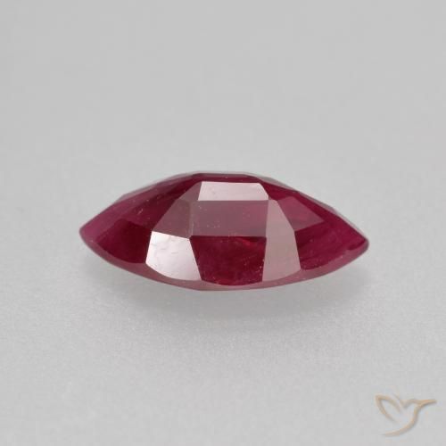 Rubi Vermelho escuro Natural 0.98ct, Marquesa, VS-SI
