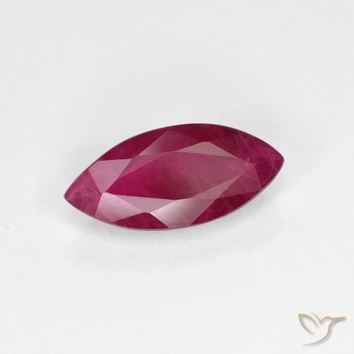 Rubi Vermelho escuro Natural 1.58ct, Marquesa, VS-SI
