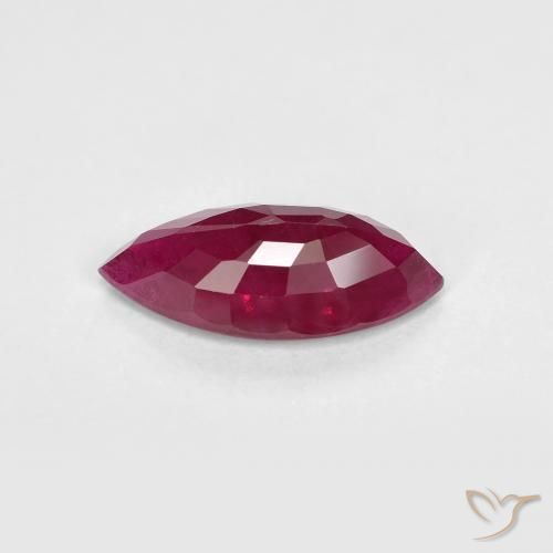 Rubi Vermelho escuro Natural 1.58ct, Marquesa, VS-SI