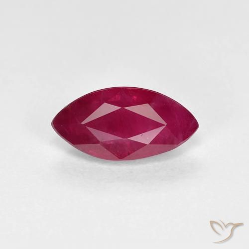1.11ct Natural Vinho Tinto Profundo Rubi, Marquesa, VS-SI
