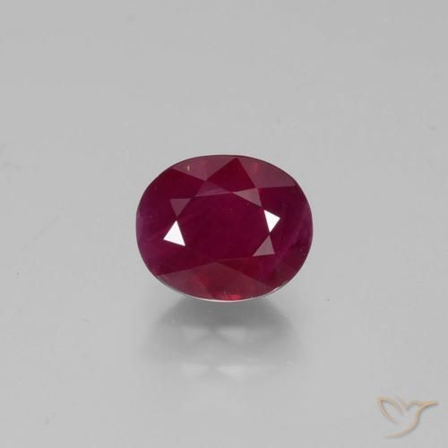 1.21ct Natural Vinho vermelho Rubi, oval, VS-SI