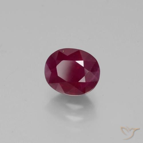 Rubi Vinho vermelho Natural 1.21ct, oval, VS-SI