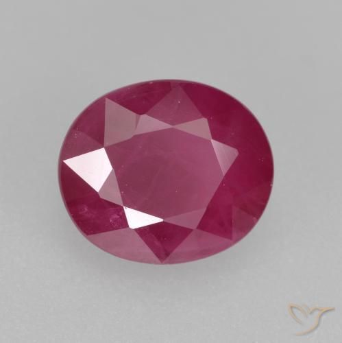 Rubi rosa avermelhado Natural 1.37ct, oval, VS-SI