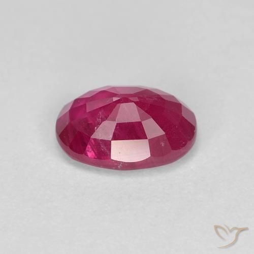Rubi Vermelho rosado Natural 1.23ct, oval, VS-SI