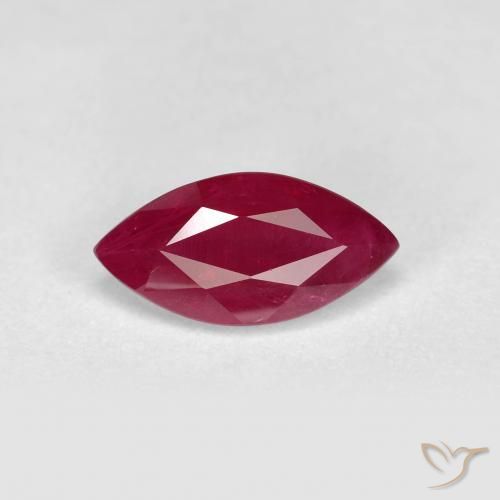 Rubi vermelho médio Natural 1.28ct, Marquesa, VS-SI