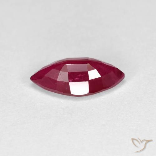 Rubi vermelho médio Natural 1.28ct, Marquesa, VS-SI