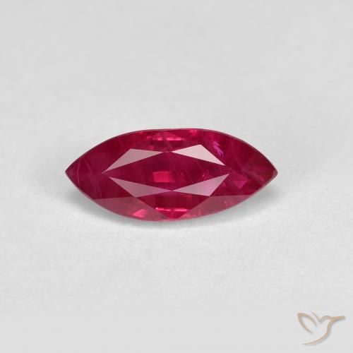 1.14ct Natural vermelho médio Rubi, Marquesa, VS-SI