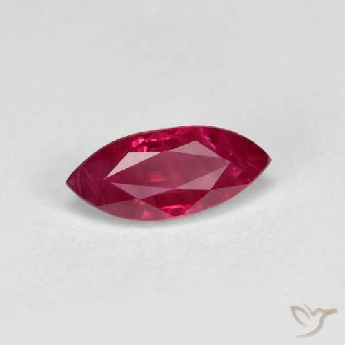 Rubi vermelho médio Natural 1.14ct, Marquesa, VS-SI