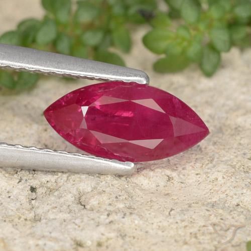 1.18ct Natural Carmesim Profundo Rubi, Marquesa, VS-SI