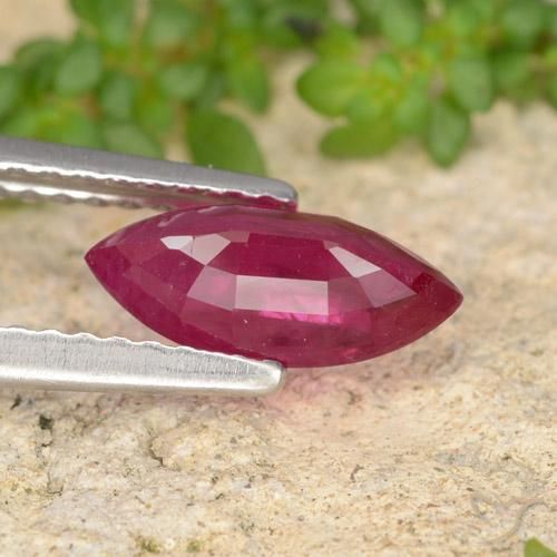 Rubi Carmesim Profundo Natural 1.18ct, Marquesa, VS-SI