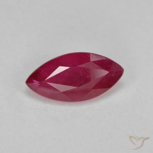 Rubi Vermelho escuro Natural 1.61ct, Marquesa, VS-SI