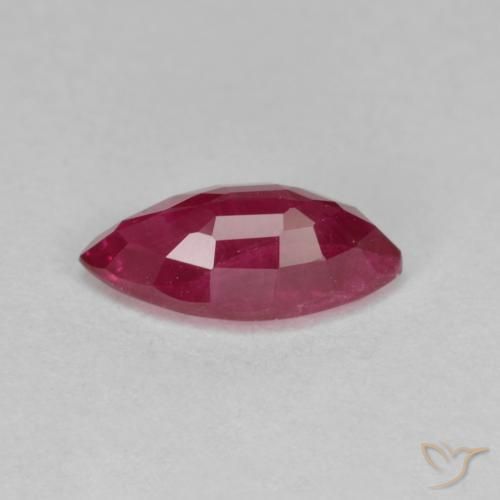 Rubi Vermelho escuro Natural 1.61ct, Marquesa, VS-SI