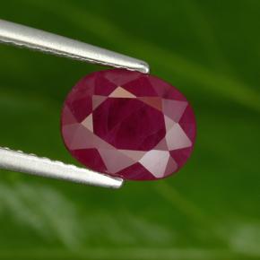 Rubi rosa vermelha Natural 3.09ct, Corte Oval, VS-SI