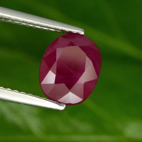Rubi rosa vermelha Natural 3.09ct, Corte Oval, VS-SI