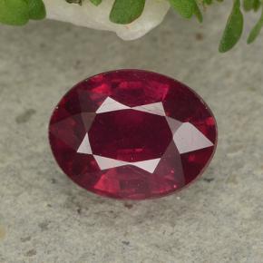 Rubi rosa vermelha Natural 1,60ct, Corte Oval, VS-SI