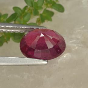 Rubi Carmesim Profundo Natural 1.74ct, Corte Oval, VS-SI