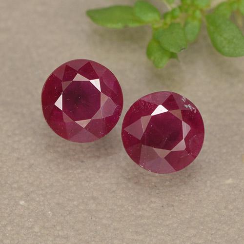 Pedras preciosas de rubi vermelho natural de 1,11 ct, corte redondo, VS-SI