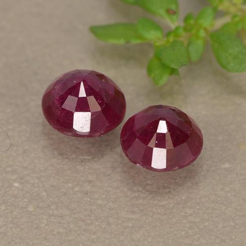 Pedras preciosas de rubi vermelho natural de 1,11 ct, corte redondo, VS-SI