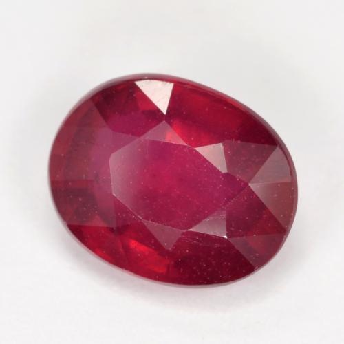 Rubi rosa avermelhado profundo natural 2,45ct, corte oval, VS-SI