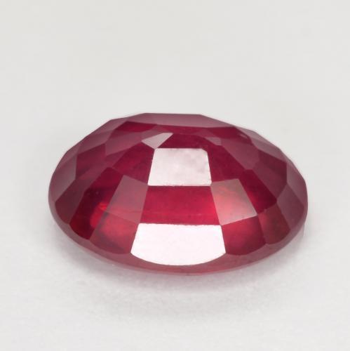 Rubi rosa avermelhado profundo natural 2,45ct, corte oval, VS-SI